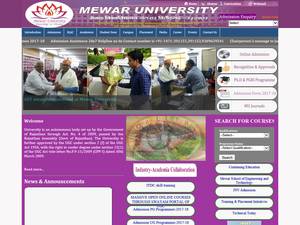 Mewar University Special Scholarship Scheme for Developing Countries for Master, Bachelor