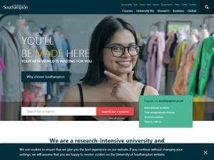 University of Southampton Undergraduate Merit international awards, UK for Bachelor