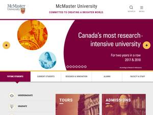 McMaster University Award of Excellence in Canada for Master, Bachelor